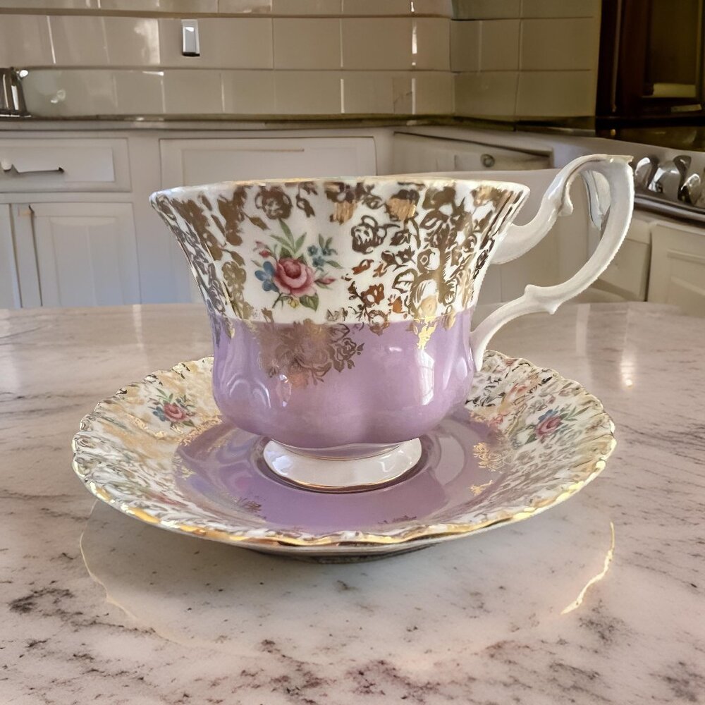 Royal Albert Lavender Teacup and Saucer Set